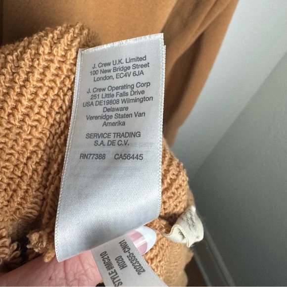 Madewell MWL AirTerry hooded sweatshirt dress lTan Knit Top - Picture 7 of 12